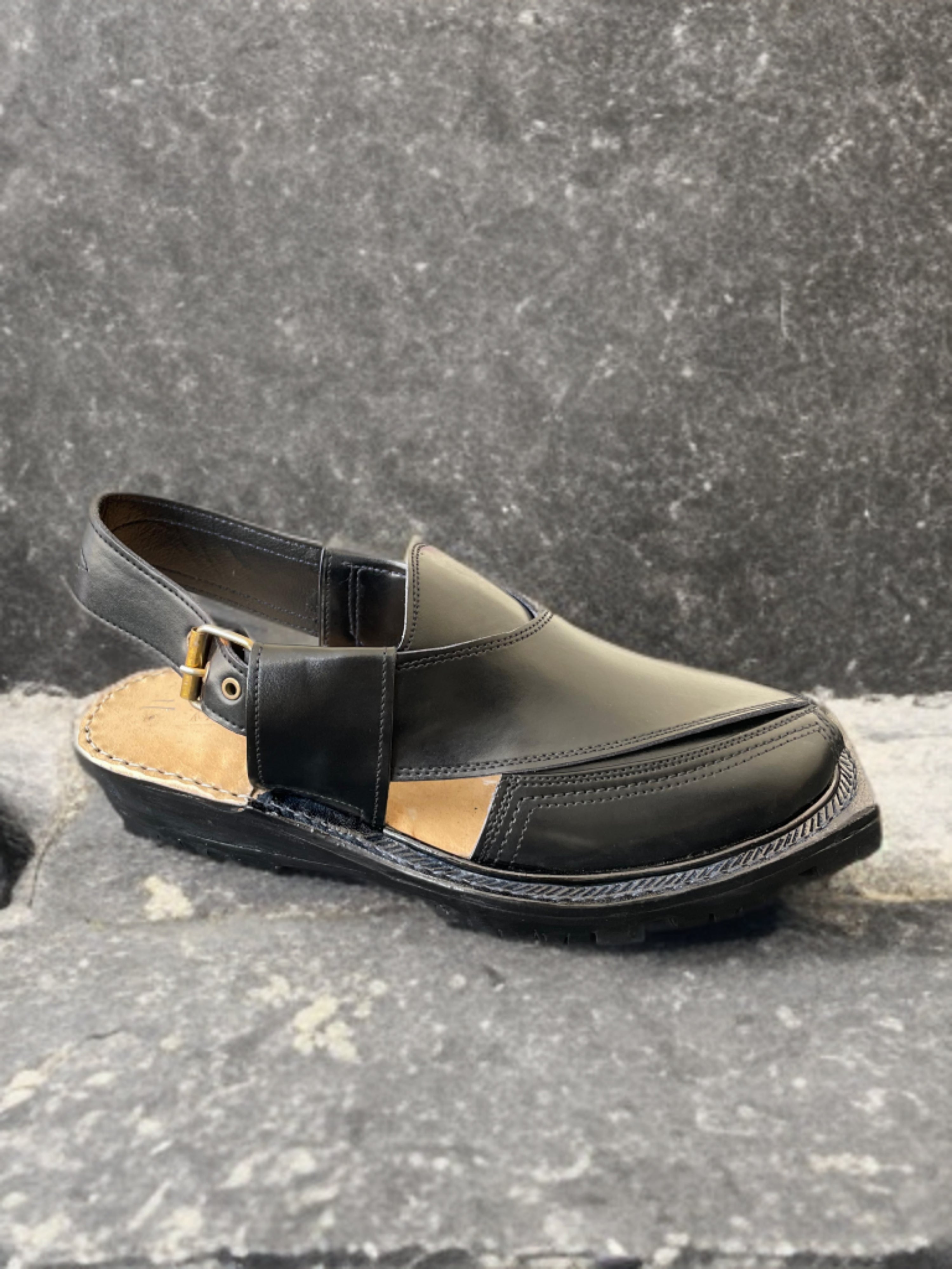 NOROZI Medicated CHAPPAL (BLACK )