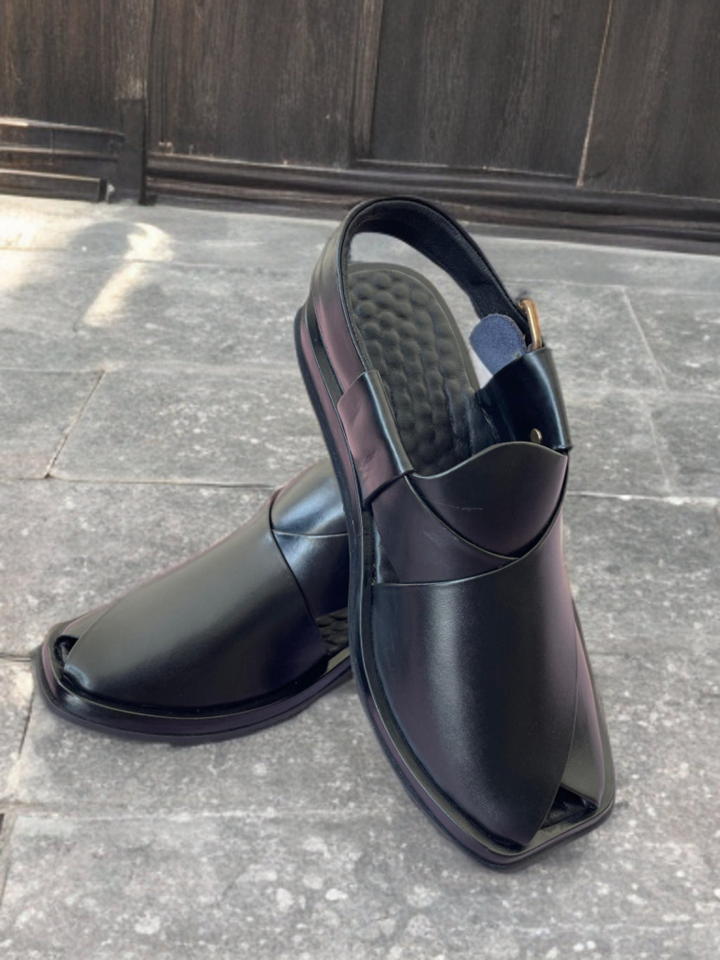 Round Shape Medicated Chappal (BLACK)