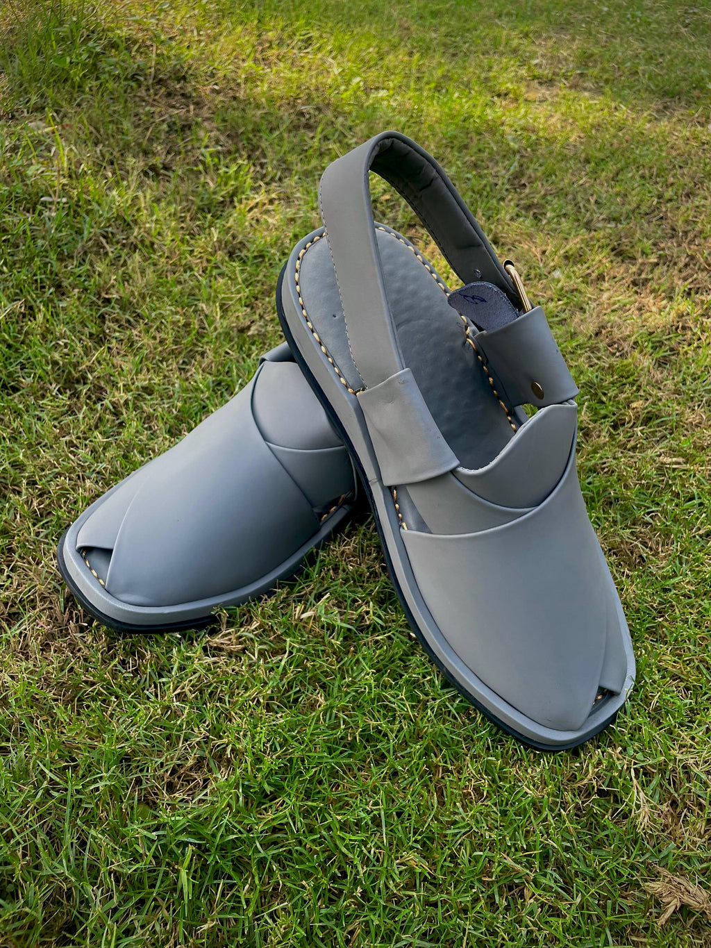 Round Shape Medicated Chappal (Gray)