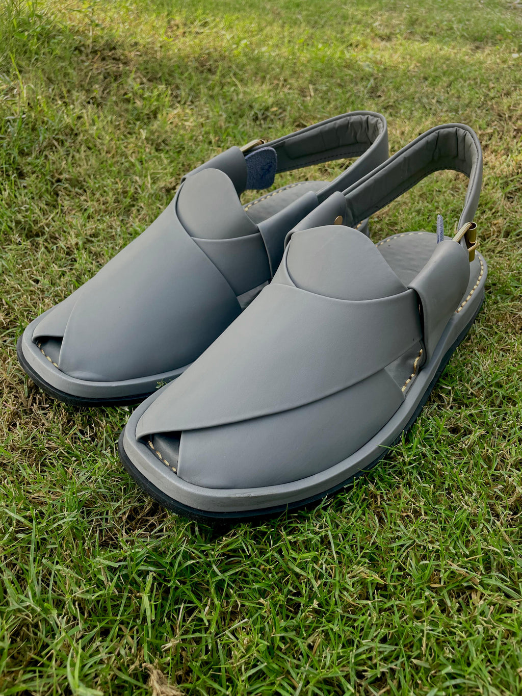 Round Shape Medicated Chappal (Gray)