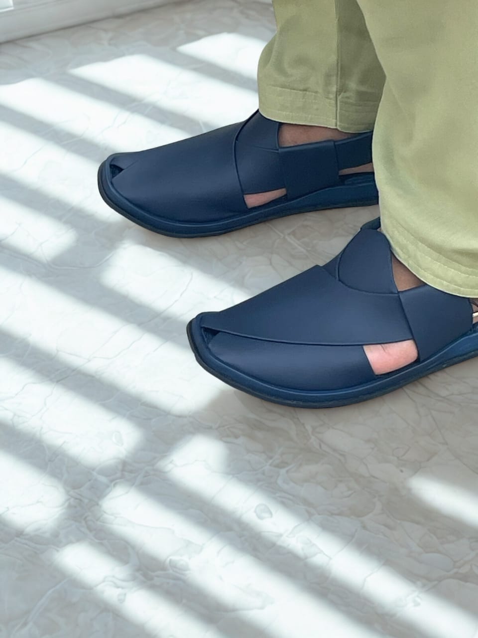 Round Shape Medicated Chappal (BLUE)