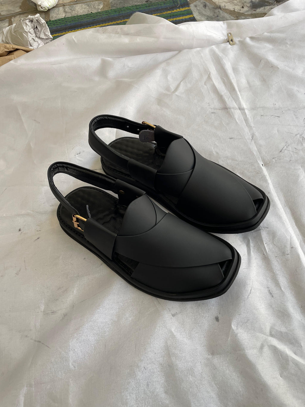 Round Shape Medicated Chappal (BLACK MADE )